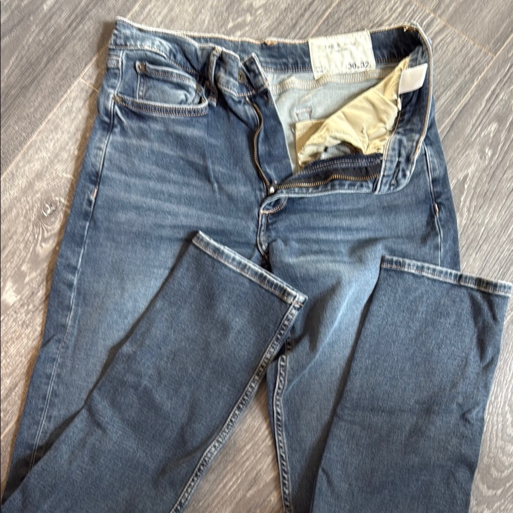 Rag & Bone Blue Slim Jeans with Authentic Denim Look